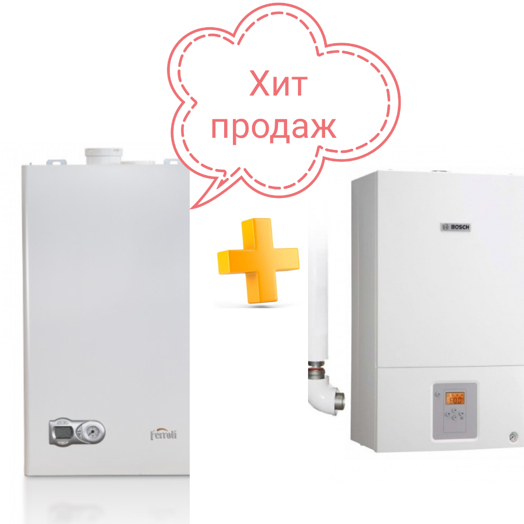 фото Газовый котел Bosch Gaz 6000 W WBN 18 C в комплекте с водонагревателем 100 MIDEA MWH-CVM