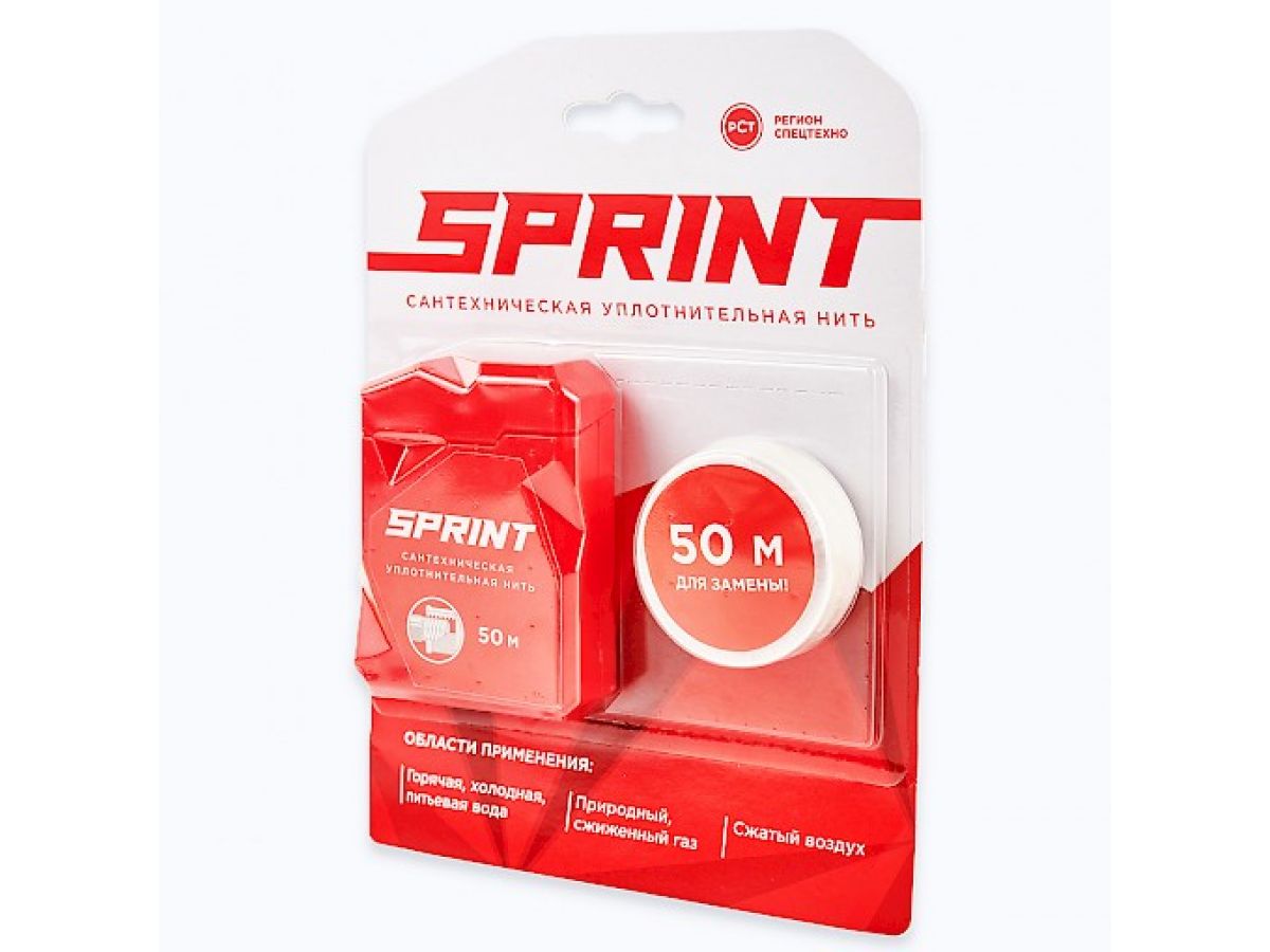 фото Нить для герметизации резьбовых соединений Sprint 50 м бокс + 50 метров катушка