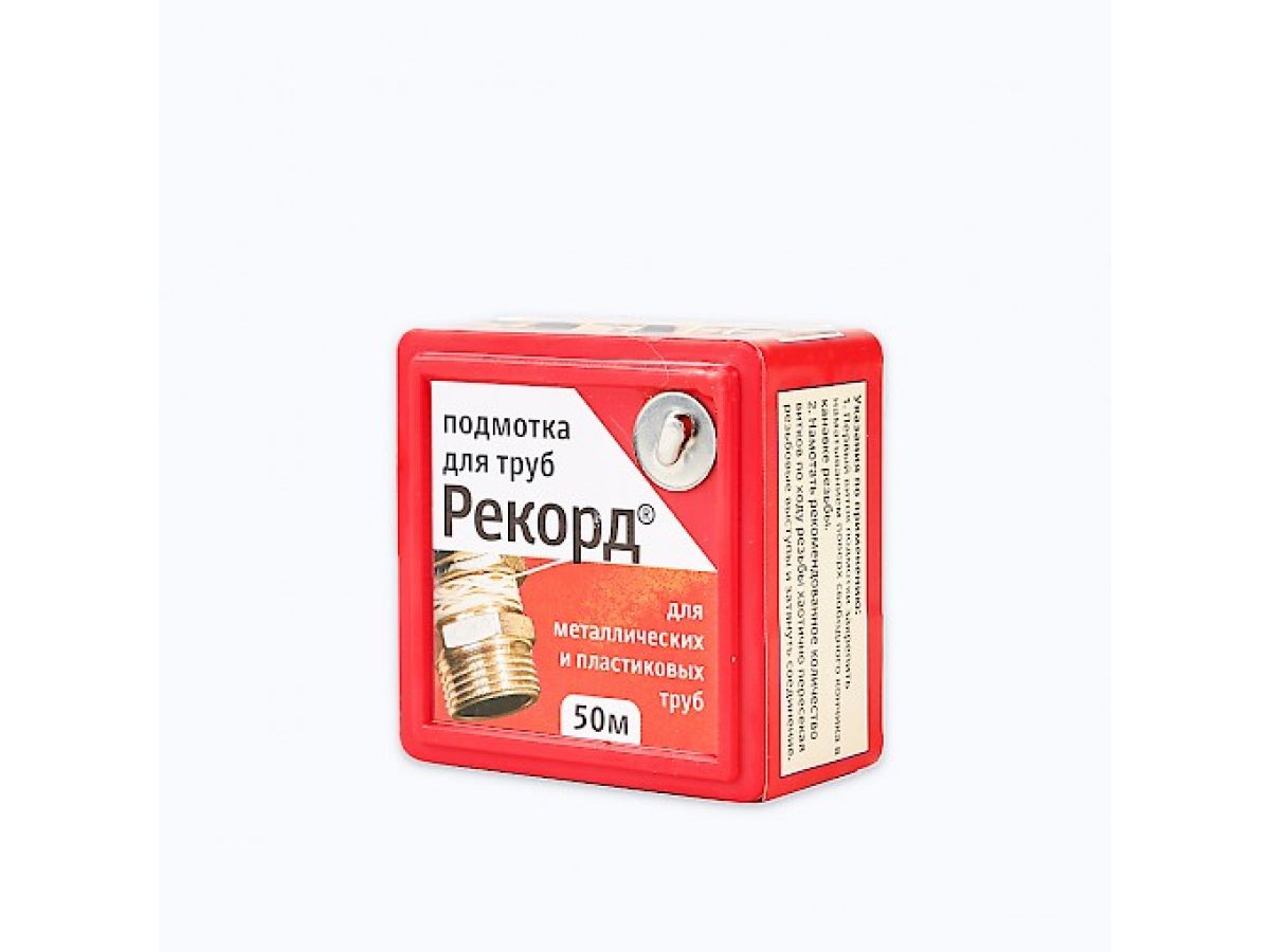 фото Нить для герметизации резьбовых соединений "Рекорд" 50 м бокс