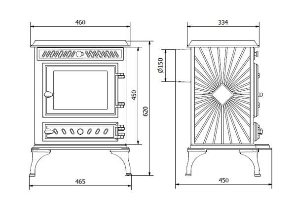 фото Чугунная печь KAWMET P3 (7.4 кВт) EKO