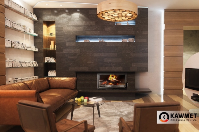 фото Каминная топка Kawmet W15 STANDART 12 кВт