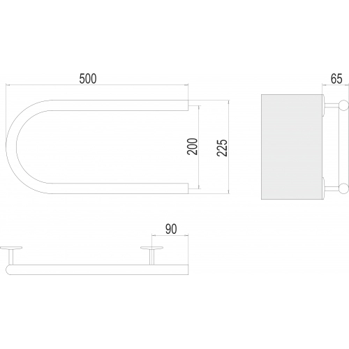фото Полотенцесушитель Terminus Электро 25 П-обр 500х200