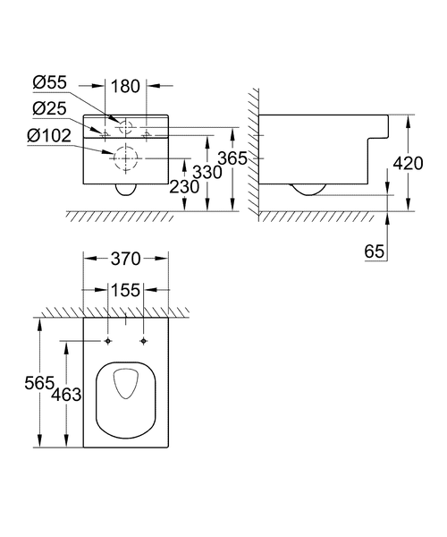 фото Подвесной унитаз Grohe Cube 3924400H