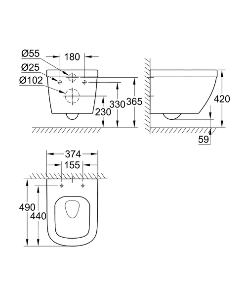 фото Подвесной унитаз Grohe Euro 39206000/3920600H