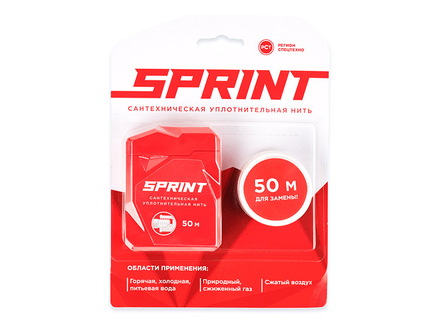 фото Нить для герметизации резьбовых соединений Sprint 50 м бокс + 50 метров катушка