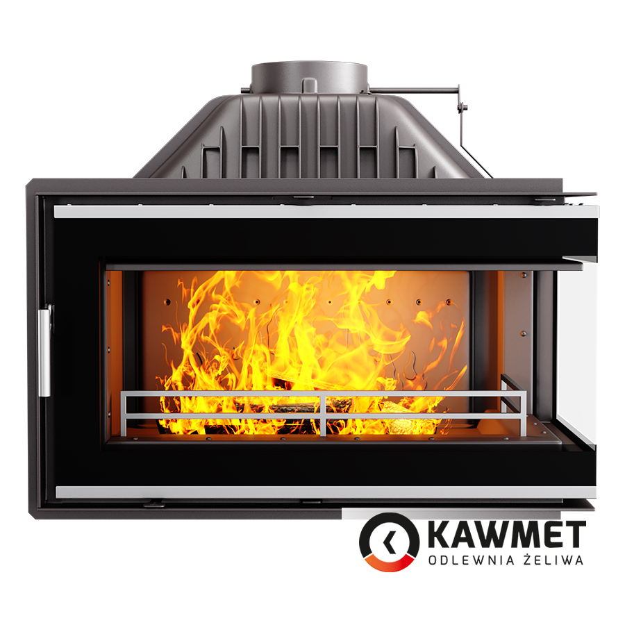 фото Каминная топка Kawmet W16 РB - 14,7 кВт с угловым правым стеклом без рамы