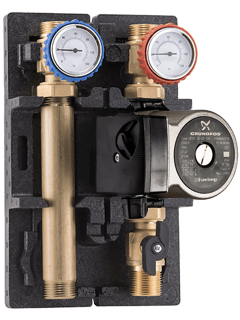 фото Насосная группа Barberi DN20 прямая-обратимая с насосом GRUNDFOS UPM 3 AUTO L 15-70.