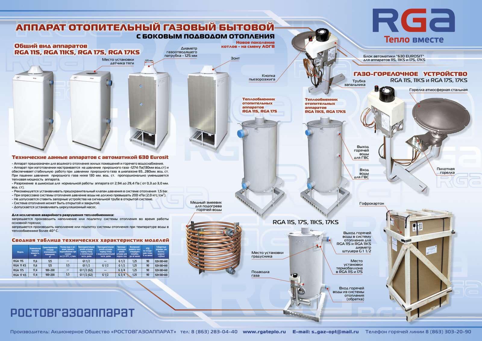 фото Газовый котел Ростовгазоаппарат АОГВ 11,6 RGA 11