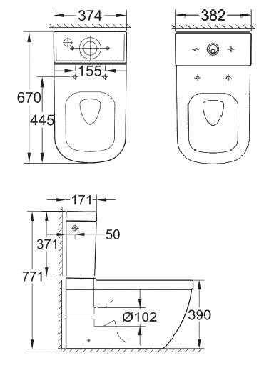 фото Напольный унитаз Grohe Euro 39462000/3946200H