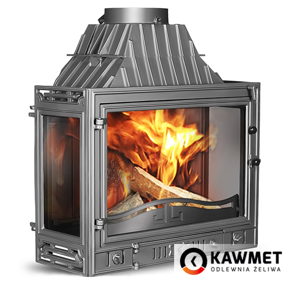 фото Каминная топка KAWMET W3PLB-16,7 кВт три стекла