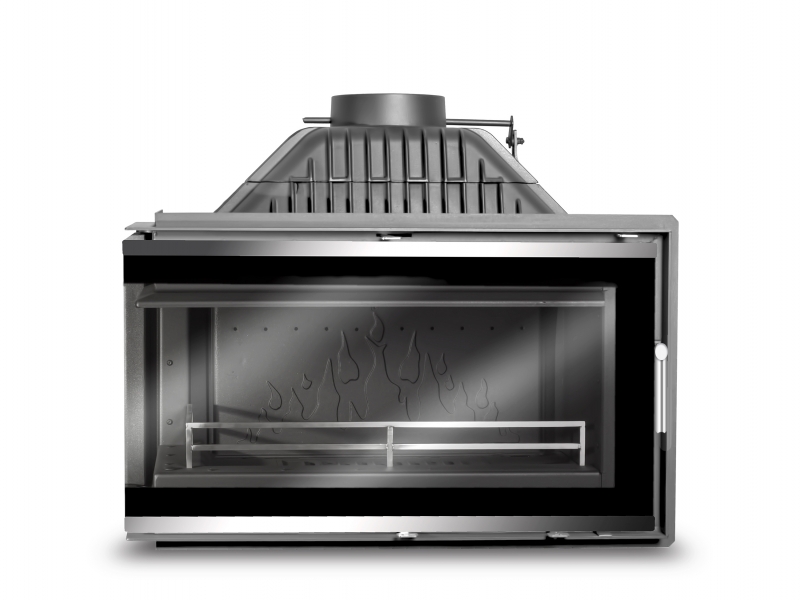 фото Каминная топка Kawmet W16 LB - 14,7 кВт с угловым левым стеклом без рамы