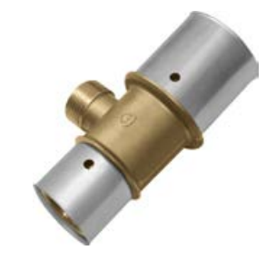 фото тройник редукционный латунный с наружней резьбой 63/G1"/50 Kan-therm Press
