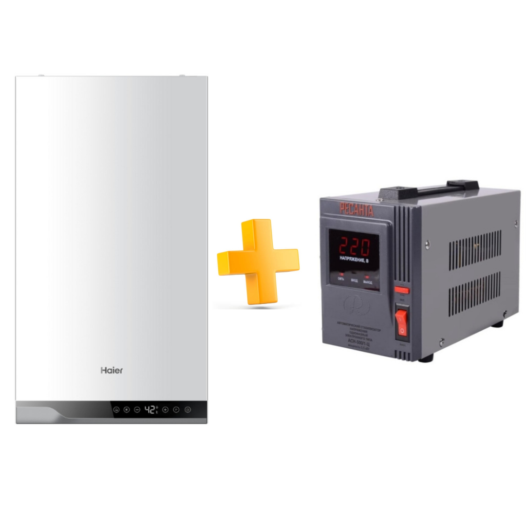 фото Газовый котел Haier TechLine 2.14 ТI в комплекте со стабилизатором